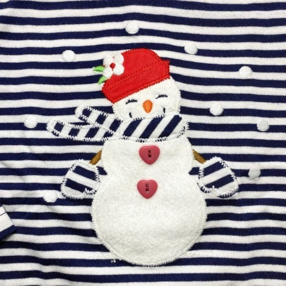Le Top Toddler Boutique Girls Holiday Snowman Top & Pants Outfit Set Sz 18M NWT - Picture 4 of 9